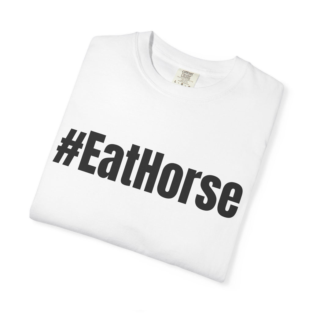 #EatHorse T-shirt | Hashtag Text Tee, Minimal Graphic Shirt