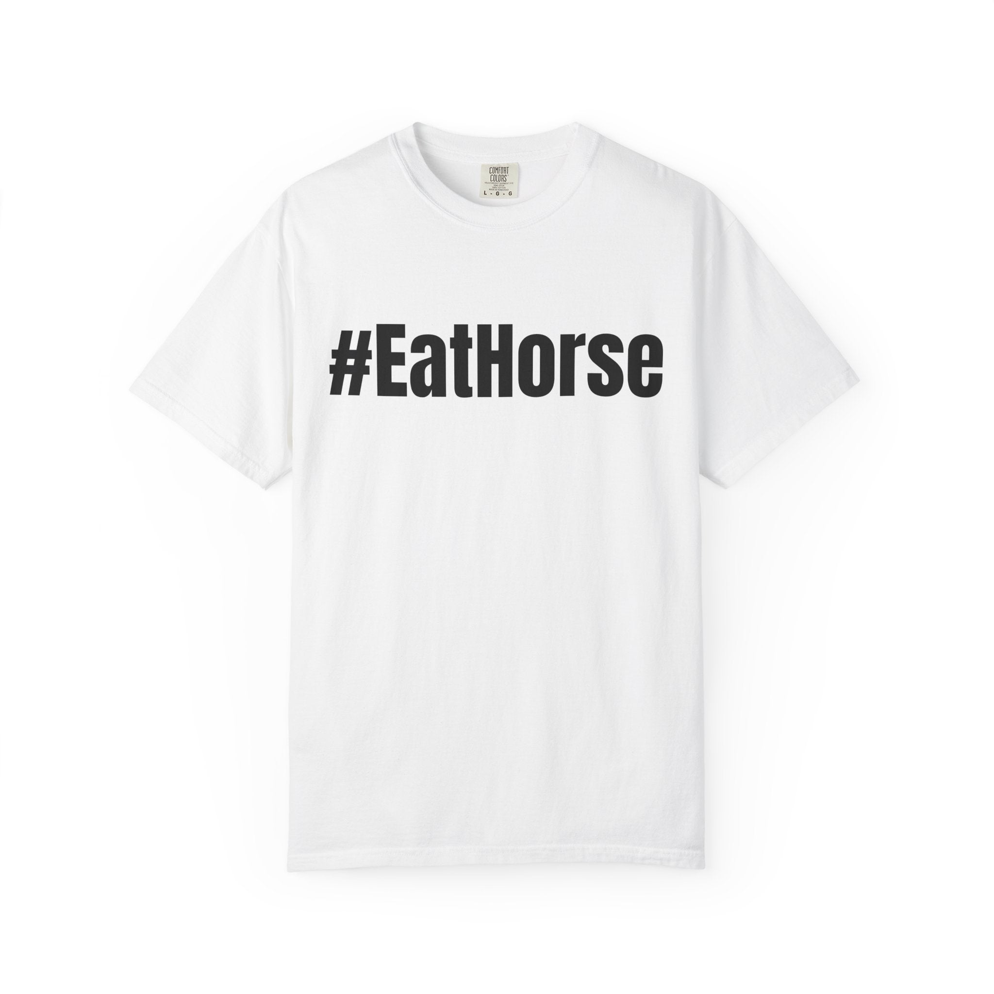 #EatHorse T-shirt | Hashtag Text Tee, Minimal Graphic Shirt