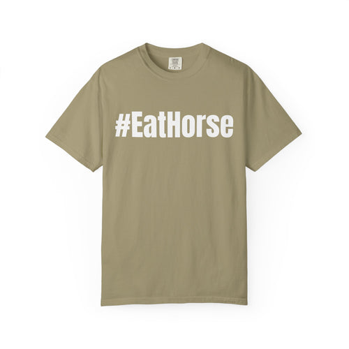 #EatHorse T-shirt | Hashtag Text Tee, Minimal Graphic Shirt