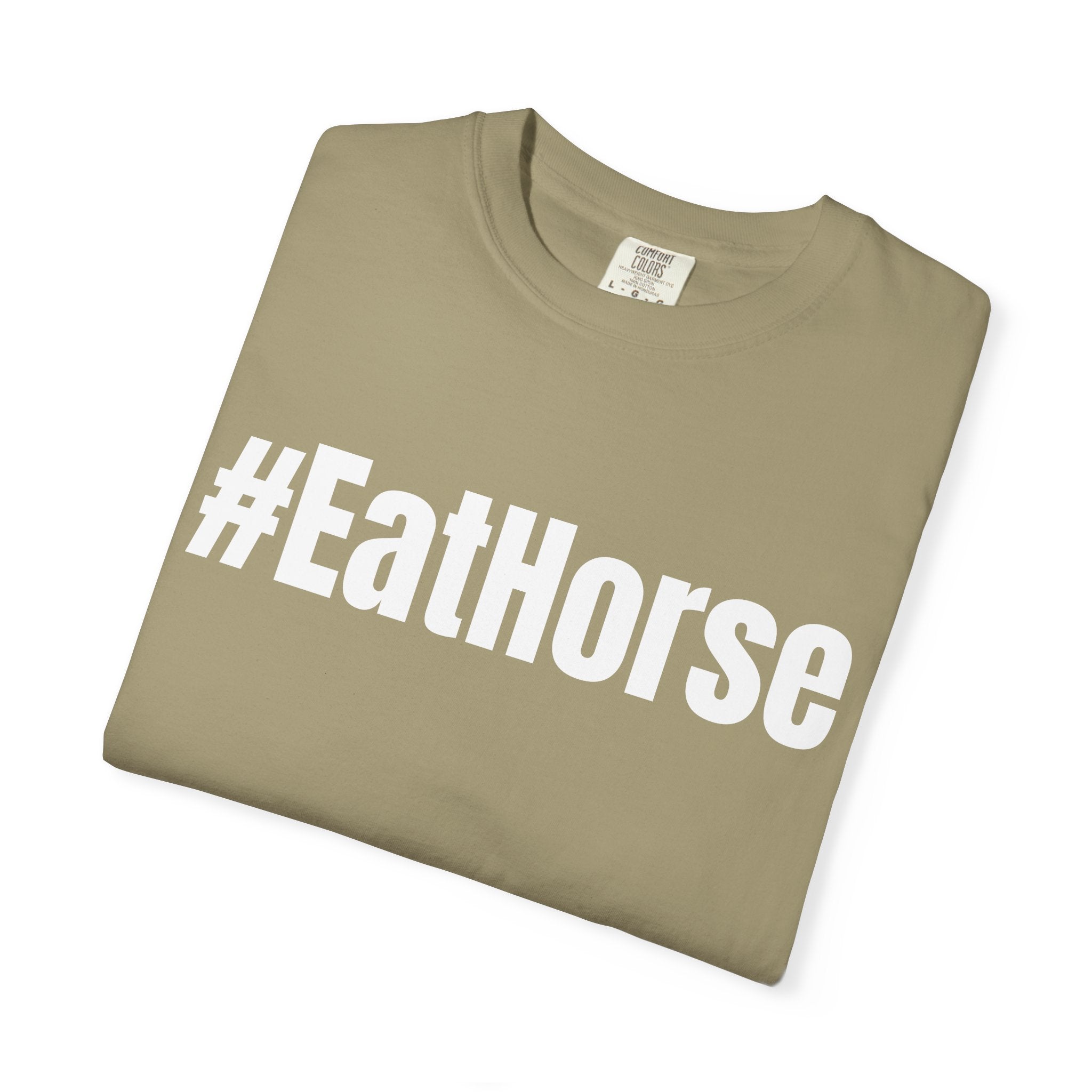 #EatHorse T-shirt | Hashtag Text Tee, Minimal Graphic Shirt